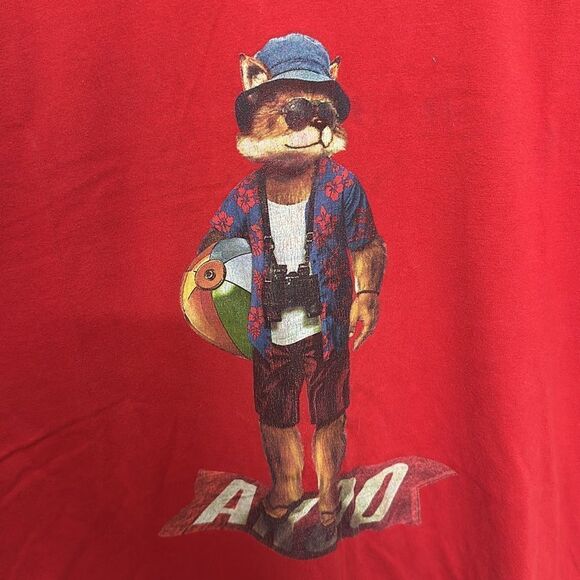 AKOO Men’s Red T-Shirt - Picture 3 of 5